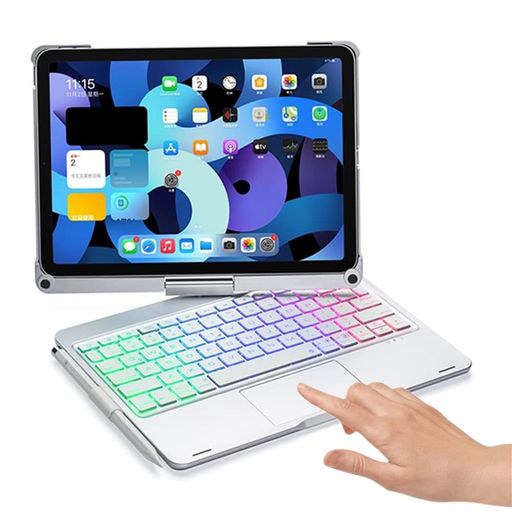 YEEHi相応うiPadAir11in(M4/M3/M2)Air第5/4時人10.9in鍵盤入れもの360度回転させるタッチパットバックライト付き添い人iPadPro11第4/3/2/1時人用鍵盤折り畳み一体型多役立つこと その他-パソコン・周辺機器