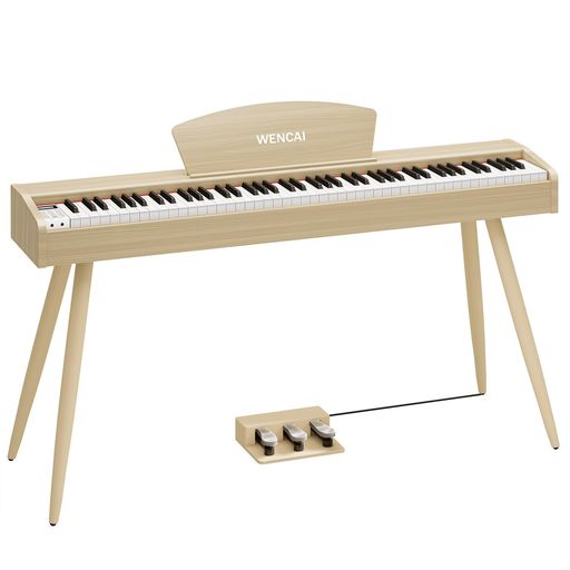 楽天市場】WENCAI電子ピアノ88鍵盤ハンマーアクッションピアノ88鍵木製