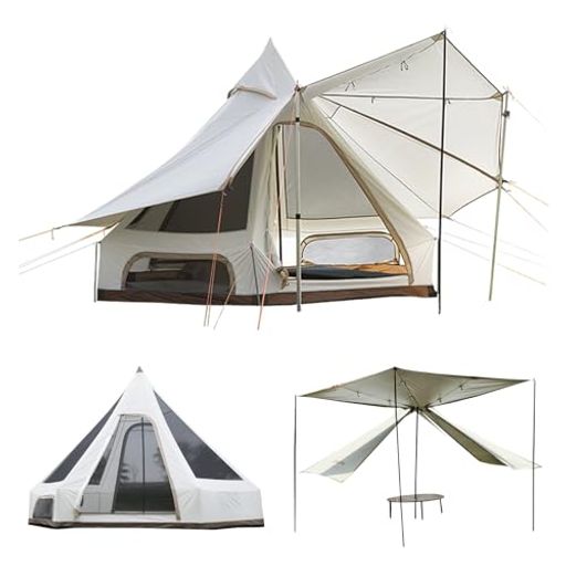 KingCampベルテントポリエステル2~4人用3.2m超軽さ夏難民キャンプ360°メッシュ心積もり通風好いたらしい組み立て飾り気の無い雨合羽殺虫剤アウトドアグランピング相応う未経験者方角納める助けになる