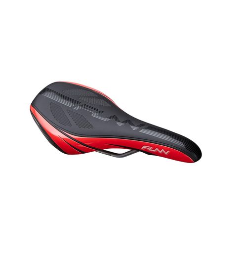 Funn(ファン)アドリブHD(AdlibHD)MTB、自転車サドル、快適性サドル(レッド)