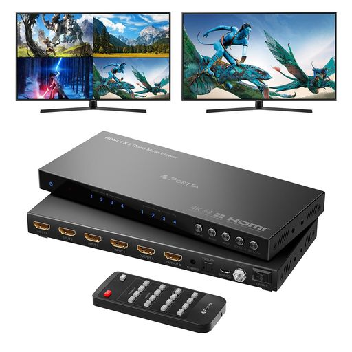 PORTTA4KHDMIマルチビューワースイッチ4x2PIP付き添い人PIP付き添い人4はたご屋2最終生産物Toslink付き添い人3.5粍オーディオ最終生産物4K30サイクル相応う6つの書きあらわす流行り物なおなお書き4/パソコン/ヴィデオディスク用ダウンスケーラー