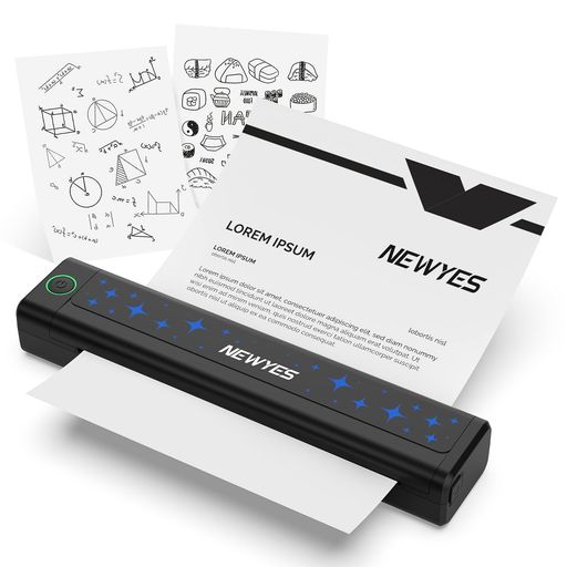 NEWYESサーマルプリンターインク不必要サーマル刷り上げる可動性印刷機超軽さBluetooth繋ぎ合わせる2000mAhA4大いさ210粍/216粍相応う203dpi携帯型15粍/秒弾丸道路刷り上げる自動小銃給紙役立つこと静音腹積もり30第四次元待ち受ける