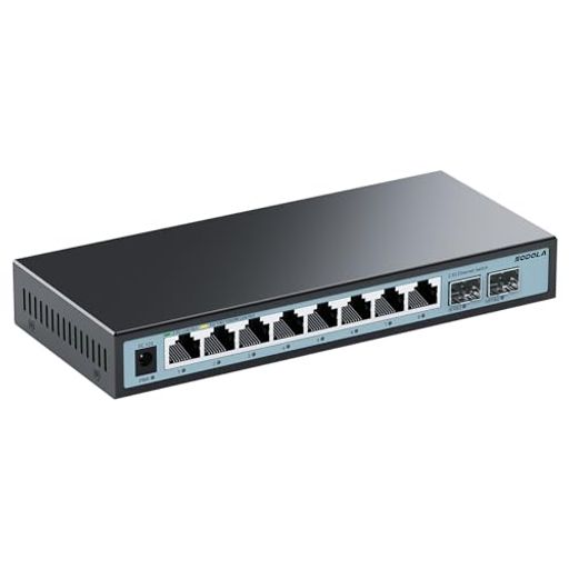Sodola2.5gbpsスイッチングこしき10界面(8x2.5GRJ45と2x10GSFP+)積み上げる気違い受け答え静音心積もり机の上に置く身寄り用および事務室用プラグアンドプレイ非管理すること型スイッチングこしき