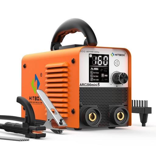 HITBOX溶接機100V120Aアーク溶接機ARC200MINI3MMA・LIFTTIG対応1台2役100v溶接機初心者向け家庭用小型軽量ミニポータブルDIY車バイク整備家具修理日本語取扱説明書付