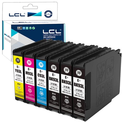 LCLエプソン用IC4CL93LICBK93LICC93LICM93LICY93L顔料(6パック3BK/C/M/Y)互換インクカートリッジ対応機種:PX-M7050F7050FP7050FT705C6705C7705C8