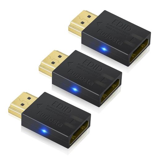Furjosta4KHDMIEDIDエミュレーターパススルーアダプターカプラーHDMIダミープラグコンピューターモニタープロジェクタービデオスプリッタースイッチKVMエクステンダーAVレシーバー3840x2160@60Hz3…