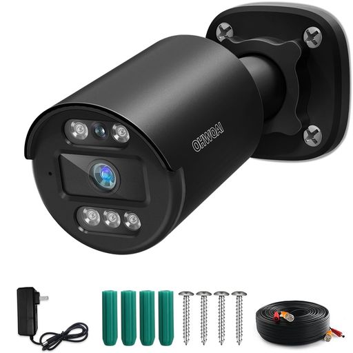 防犯カメラ　モニター付き【500万画素対応・360°全方位監視・夜間カラー撮影 Amazon.co.jp: 【500万超高画素防犯カメラセット・360°全方位監視