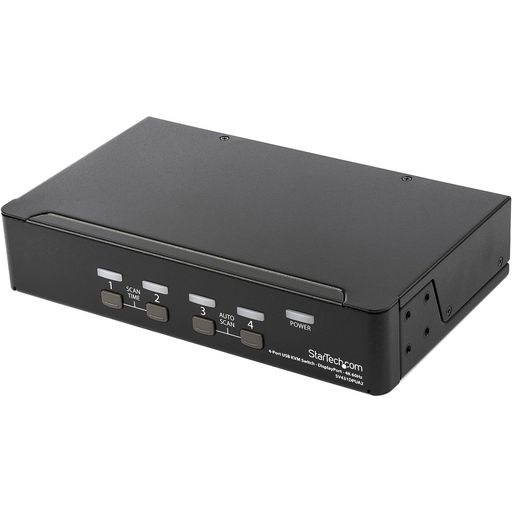 StarTech.comKVMスイッチ/4ポート/1画面/DisplayPort1.2/4K60Hz/USB2.0ハブ/オーディオ/CPU切替器SV431DPUA2