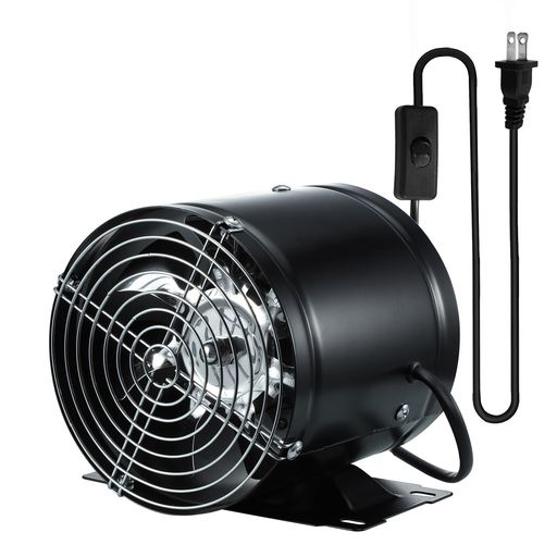 換気扇150mm大風量Sidvkut家庭用工業換気扇風量480m3/h金属製中間取付形ダクトファン塗装ブース用ダクト用換気倉庫/トイレ/キッチン換気排気用(ブラック)