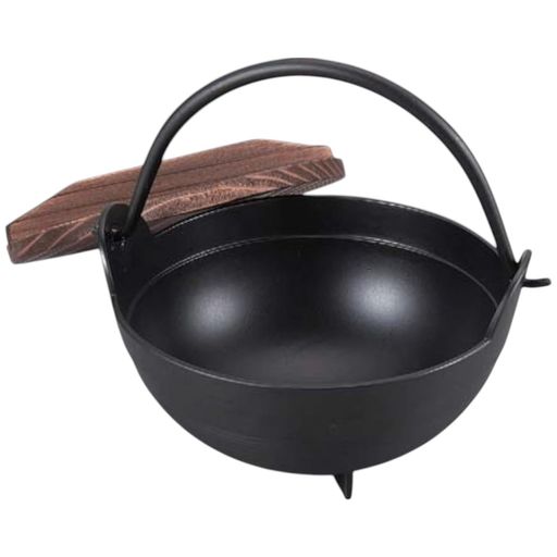 J-kitchensクラシックキャンプ鍋なべ21cm鍋なべ黒段付木蓋付23x21x21.5cmアルミニウム木製品日本製