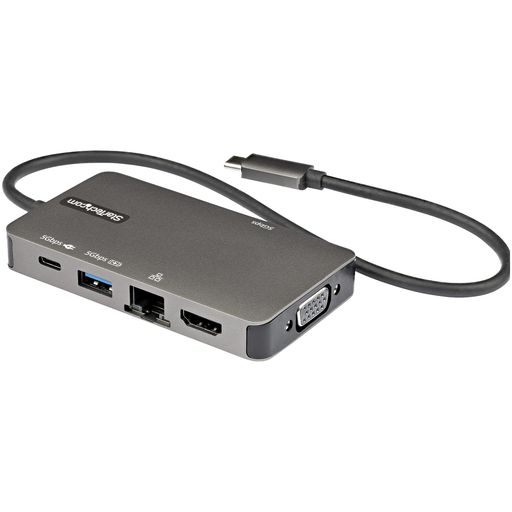 StarTech.com USB Type-Cマルチ変換アダプター/USB-C - 4K30Hz HDMI または 1080p VGA/100W Power Deliveryパススルー対応/5Gbps USBポート x3/ギガビット有線LAN/USB-C|アクアデイリーストア