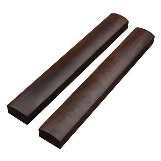 MOYIDUEと呼ばれる拍子木音木(戒尺)一対寺院仏具密教法具お盆用品仏具お彼岸書道絵画用木製ペーパーウェイト黒檀製30x4x2.2cm