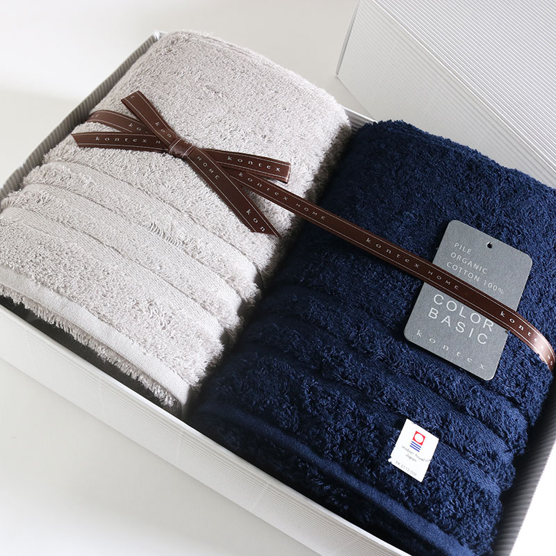 今治タオル プラスカラー コンテックス ギフトセット imabari towel KONTEX PlusColor GiftSet ギフト梱包代込み バスタオル2枚