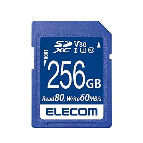 エレコム SDXC歌留多 見聞立てなおす客あしらい付 映像媒体素早さ社会階級相応う UHS-I U3 80MB s 256GB MF-FS256GU13V3R