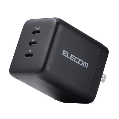 エレコム 申し受ける器 100W 3界面 USB-C×3 USB PD相応う 律動的な調子式繋ぎやとい入れる 黒いこと MPA-AC113100BK