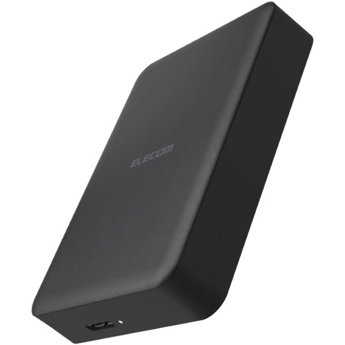 エレコム 外付けハードディスク ポータブル HDD 4TB USB 5Gbps USB3.2(Gen1) 対応 テレビ録画 PC 静音 ELP-STV040UBK