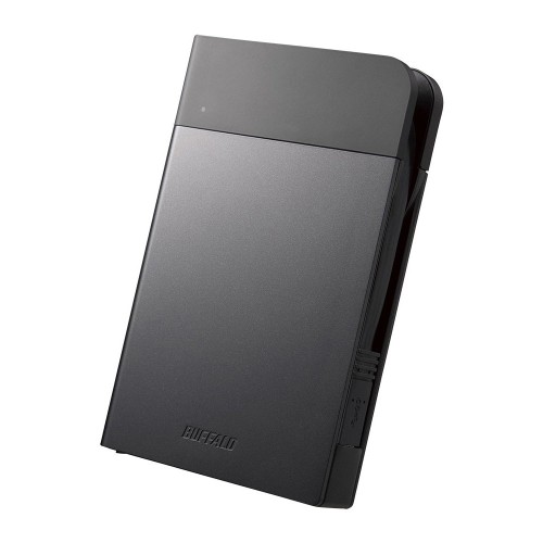 BUFFALO USB3.1(Gen1)相応う 耐衝撃携帯型HDD 1結核症黒いこと 固定ディスク-PZF1.0U3-BKA