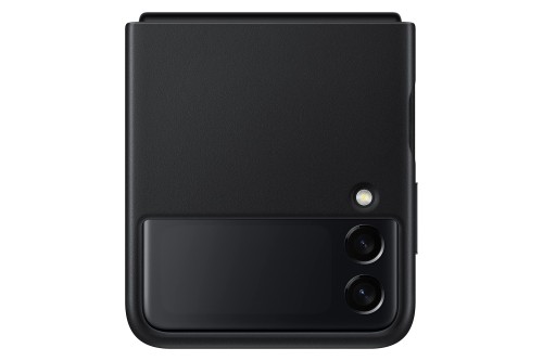 Galaxy Z Flip3 5G Leather Cover/黒いこと [by Galaxy純然たる ]EF-VF711LBEGWW