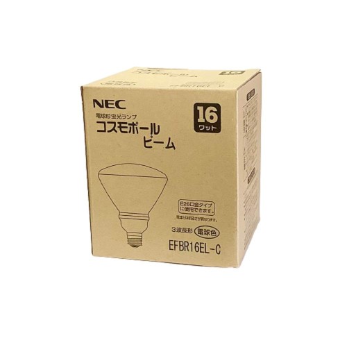 NEC 白熱電球形螢光照明ランプ コスモボールビーム 室外用 16W 3波長形白熱電球色 E26口金 EFBR16EL-C