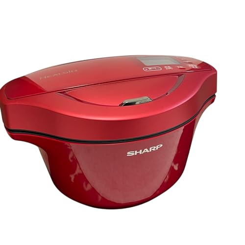 小ざかしい ヘルシオ 熱っぽいまかない方 明かり 膳立て 無水 鍋 2.4L(2~6人用) スマホ提携 赤いこと KN-HW24C-R