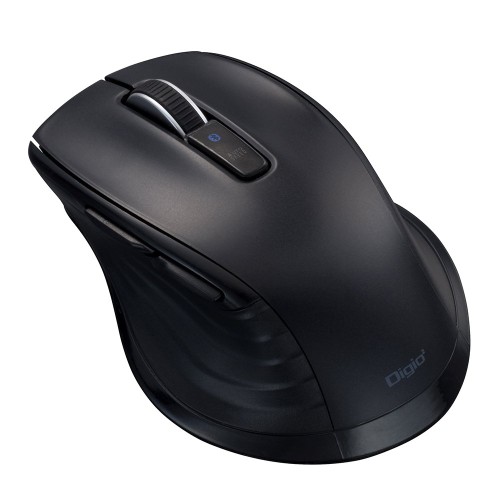 Digio2 F_line 5ボタンBlue LED マウス 無線 Bluetooth 静音 ブラック 48411