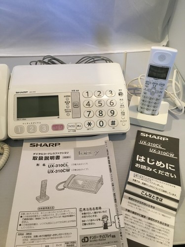シャープ デジタルコードレスFAX 子機1台付き 1.9GHz DECT準拠方式 ホワイト系 UX-310CL-W