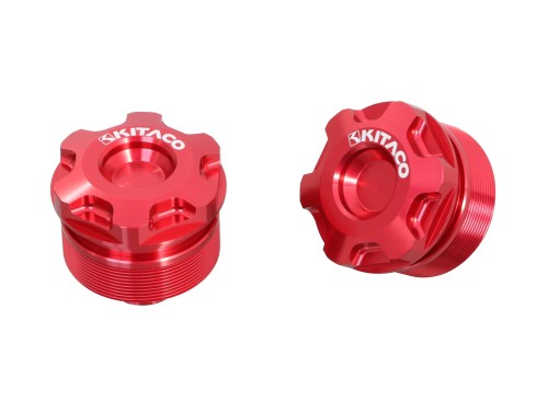 キタコ(KITACO) フロントフォークボルトセット (ホンダ タイプ1) レッド グロム(JC92) モンキー125(JB02/JB03/JB05) ダックス125(JB04/JB06)等 502-1001020
