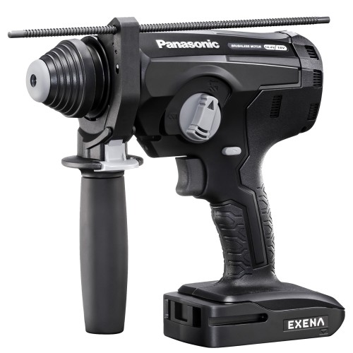 パナソニック(Panasonic) 申し受ける鉄槌せん孔機 本体のみ (集じん取り合わせ/容れもの/申し受ける器/独居室容器に並べる別売) デュアル(14.4V/18V) Led 点火装置 付き添い人 EXENA P続きもの EZ1固定ディスク1X-B 黒いこと