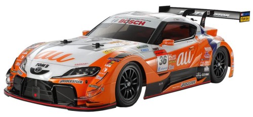 タミヤ 1/10 電動RC鉄道車両続きもの No.703 1/10RC au TOM\u0027S GR Supra (TT-02シャーシ) 58703