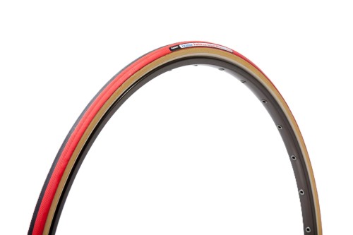 パナレーサー(Panaracer) プラクティス デュアル PRACTICE DUAL TG チューブラー 700C×22.5mm 黒・赤ライン/アンバー 仏式2ピースバルブ 46mm LP-30PTDTG-P-R-RV42