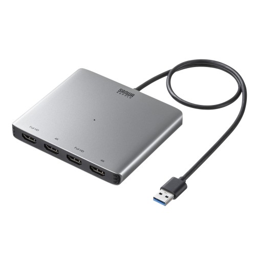 サンワサプライ USB-HDMI見せびらかすアダプター(4画面最終生産物・4K相応う) USB-CVU3固定ディスク7