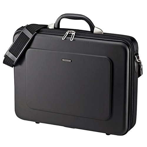 サンワサプライ セミハードPCケース 耐衝撃 撥水加工 鍵付き 15.6インチワイド対応 BAG-EVA7BKN