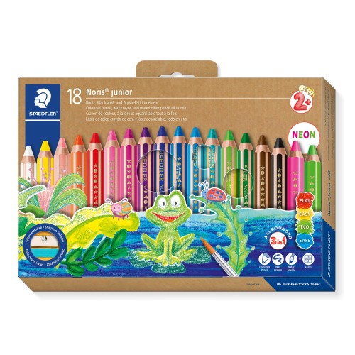 ステッドラー(STAEDTLER) 色鉛筆 ノリスジュニア 18色 水彩画色鉛筆 140 C18