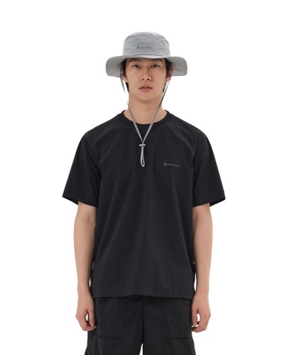 スノーピーク(snow peak)Thin-tech Woven Short Sleeve T XL BLACK Tシャツ 半袖