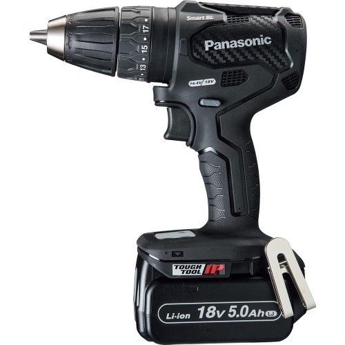 パナソニック(Panasonic) 申し受ける振りまわす役立つこと付 せん孔機１番ウッド 18V 5.0Ah蓄電池風呂敷き包み×2個/申し受ける器/大納める入れもの付 デュアル (14.4V/18V) かっこ良いBL 水道栓流行り物 EZ79A3LJ2G-B 黒いこと