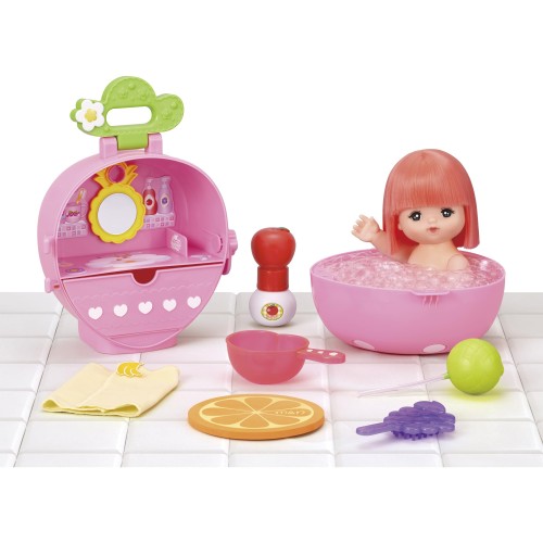 パイロット メルちゃん お人形セット フルーツだいすき　いちごのおふろセット　3歳以上