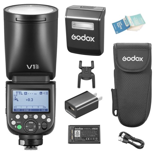 [GODOX正規/技適マーク] GODOX V1Pro-S フラッシュ ストロボ 76WS TTL HSS 1/8000S 高速同期 Speedlite 2.4Gワイヤレス 丸頭クリップオンストロボ 1.3 秒のリサイクル時間 ソニー Sony A77II A99 A6000 A7R A7RII A7RIII A7M3 A9 A7RIV A7R5 ZV-E10カメラ対応 45,345円
