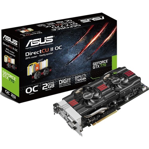 ASUSTeK NVIDIA GTX770心付け書き割り 一風変わったFAN「DirectCuII」積み上げるグラフィック歌留多 GTX770-DC2OC-2GD5 PCI-Express3.0