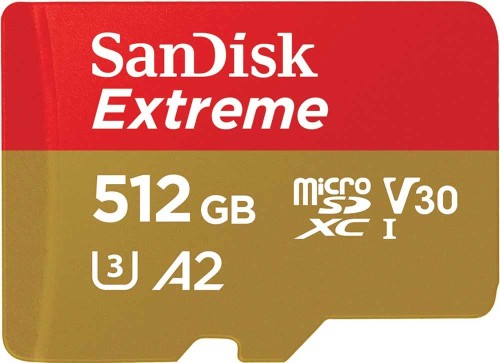 サンディスク   SanDisk microSD 歌留多 512GB UHS-I U3 V30 書込最大限度130MB/s Full 固定ディスク  4K 動き写真機 Extreme SDSQXAV-512G-GH3MA 飾り気の無い青写真包み 無締めきり日引き受ける