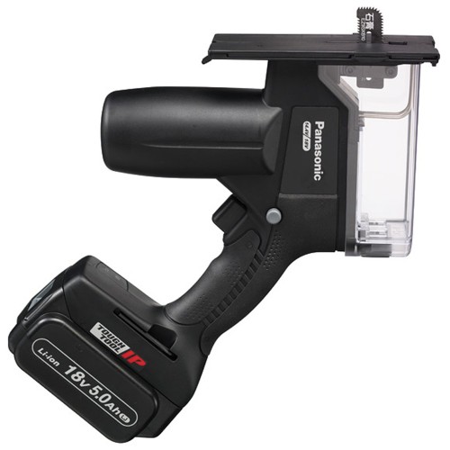 パナソニック(Panasonic) 充電角穴カッター 18V 5.0Ah電池パック&times;2個/充電器/ケース付 デュアル (14.4V/18V対応) IP5X 木工15mm・石膏30mm切断 EZ45A3LJ2G-B ブラック｜デイリープラス　店