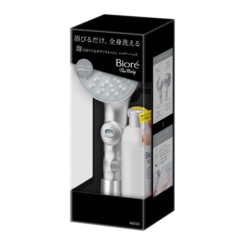 ビオレ ザボディ 泡で出てくるボディウォッシュ シャワーヘッド 本体 + 洗浄液 300ml 浴びるだけ 全身洗える まさつゼロ
