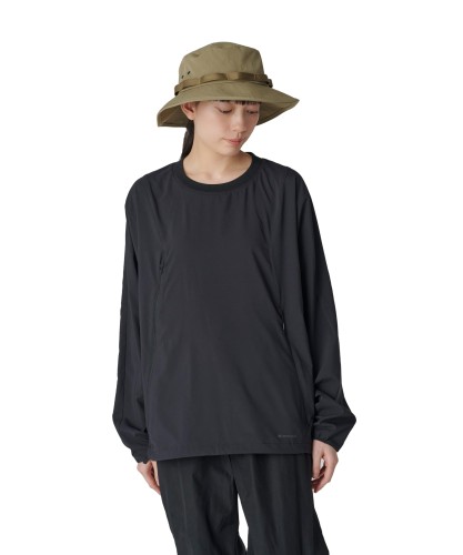 スノーピーク(snow peak)ジャケット Shadow Ripstop Pullover size L BLACK JK-25SU005フェス キャンプ アウトドア