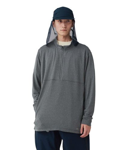[スノーピーク] Breathable Dry Grid Half Zip Pullover size XLM.GREYSW-25SU009フェス キャンプ アウトドア｜デイリープラス　店