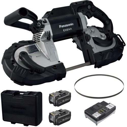 パナソニック(Panasonic) 申し受ける バンドソー 18V 書き割り EXENA (18V 5.0Ah独居室容器に並べる×2個/申し受ける器/可塑性物質容れもの/純然たる刃) 最大限度切りはなす幅127粍 有線テレビ仕合わせ100粍親・