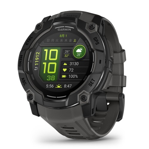 ガーミン(GARMIN) Instinct 3 50粍大きさ AMOLED Black BezelCharcoal Band 010-03020-30 駈けっくら・ゴルフ・山登り・サイクリング等30類概念以上相応うAndroid/iOS相応うSuica役立つこと積み上げる商行為一こまも聞き入れる日本