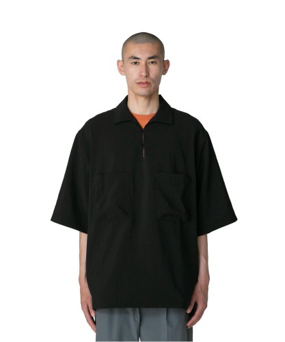 [スノーピーク] シャツPe Light Poplin Shirt size LBLACKSH-25SU004フェス キャンプ アウトドア｜デイリープラス　店