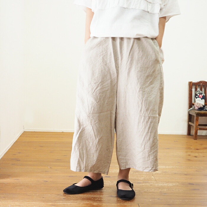 (g) 瓦 リネンオバールパンツ ｇ-706