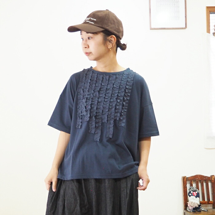 nachukara ナチュカラ 自然的天竺フラウンスティーシャツ nk368072