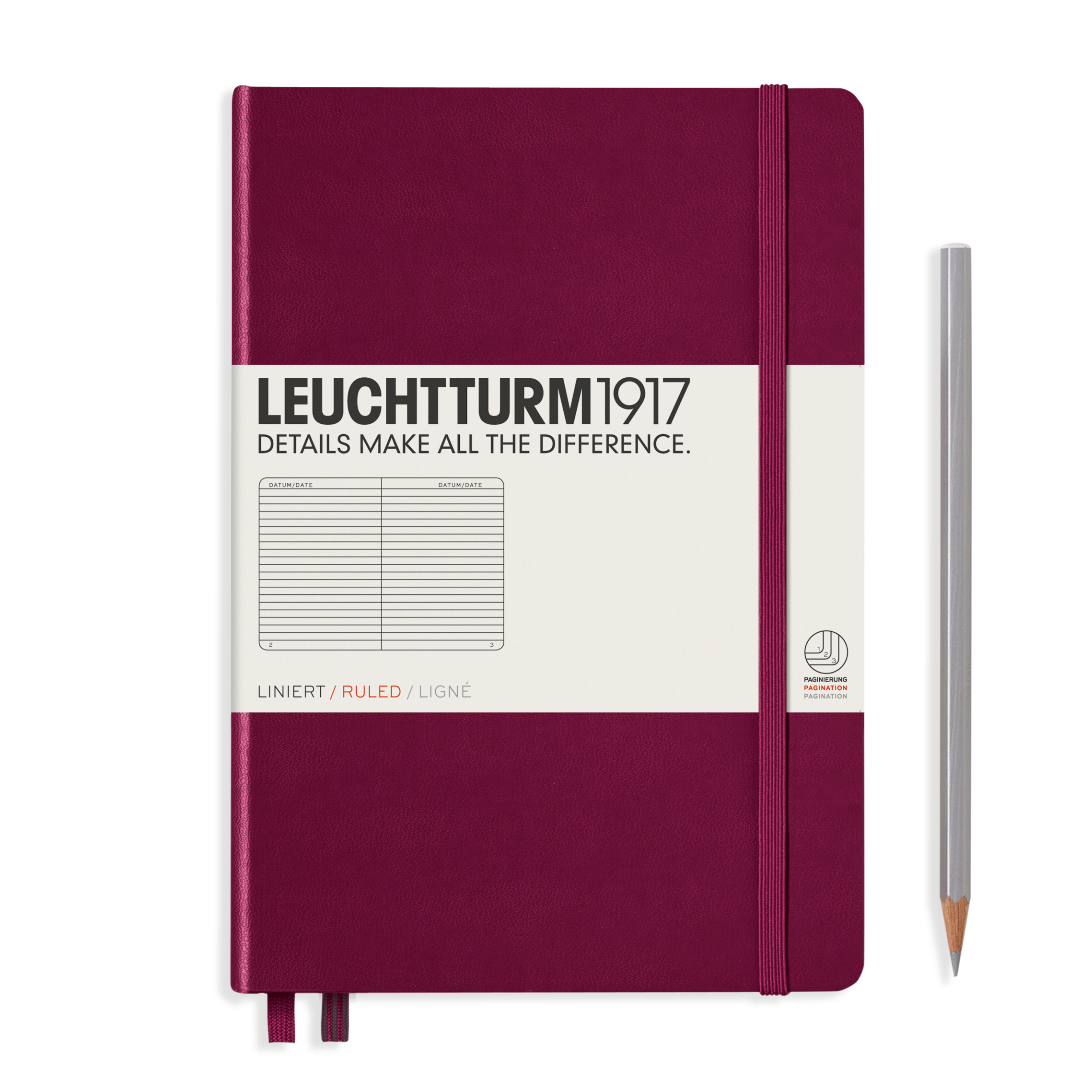 ロイヒトトゥルム Leuchtturm ノートブック ハードカバーポートレッドミディアム A5 横罫 Port Redノート メモ 手帳 メモ帳 日記 記録 ドイツ ステーショナリー 文房具 プレゼント 贈り物 ギフト 記念品 Educaps Com Br