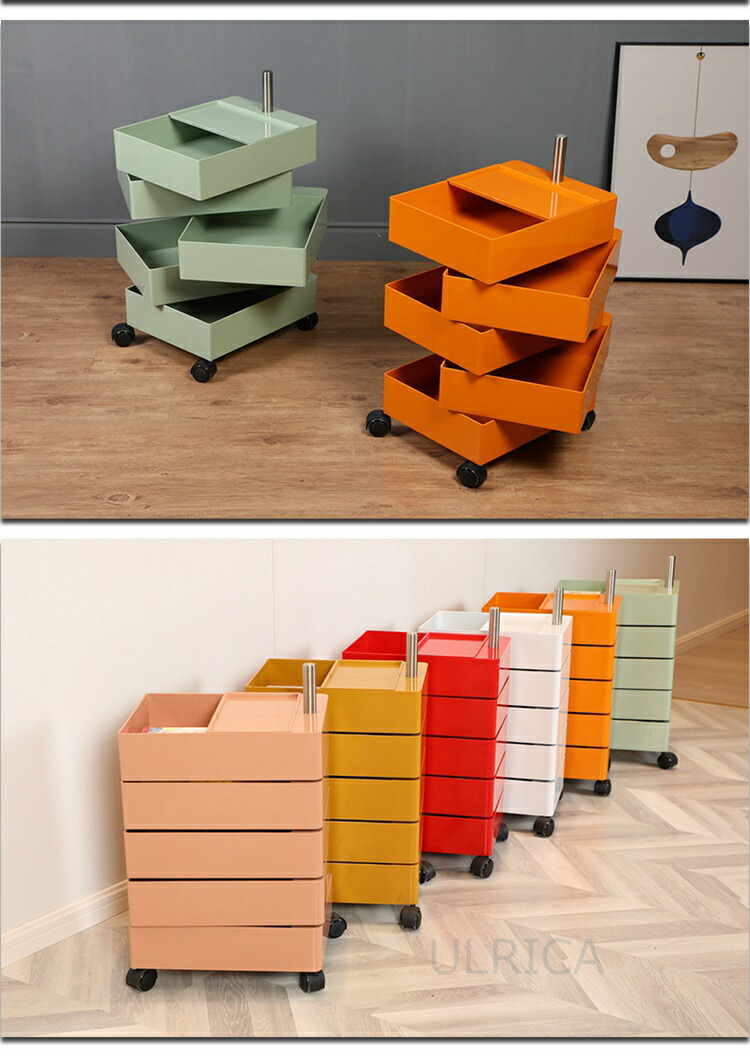 デザイナーズ家具 ワゴン キッチン 5段 収納ラック キャスター付き モダン オフィス 美容室 収納 おしゃれ デザイン感 回転 無地 不規則 便利lty5 Al07 Rvcconst Com